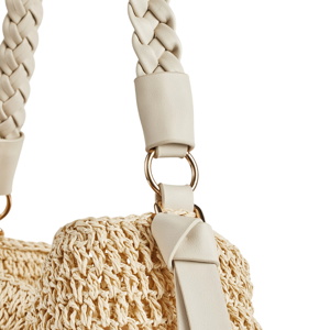 L.K. Bennett Issie Natural Raffia Shoulder Bag